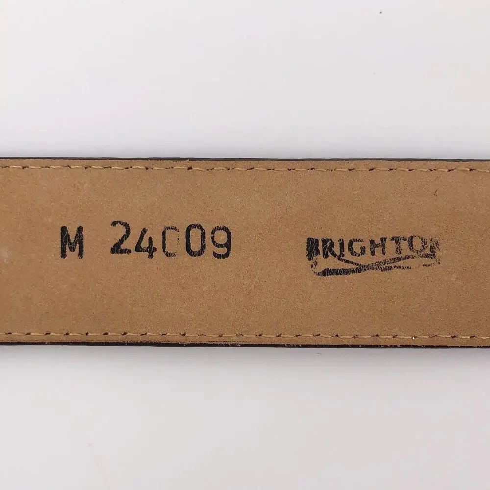 90s Brighton brown leather belt 1990s vintage